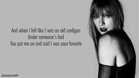 cardigan taylor swift lyrics.